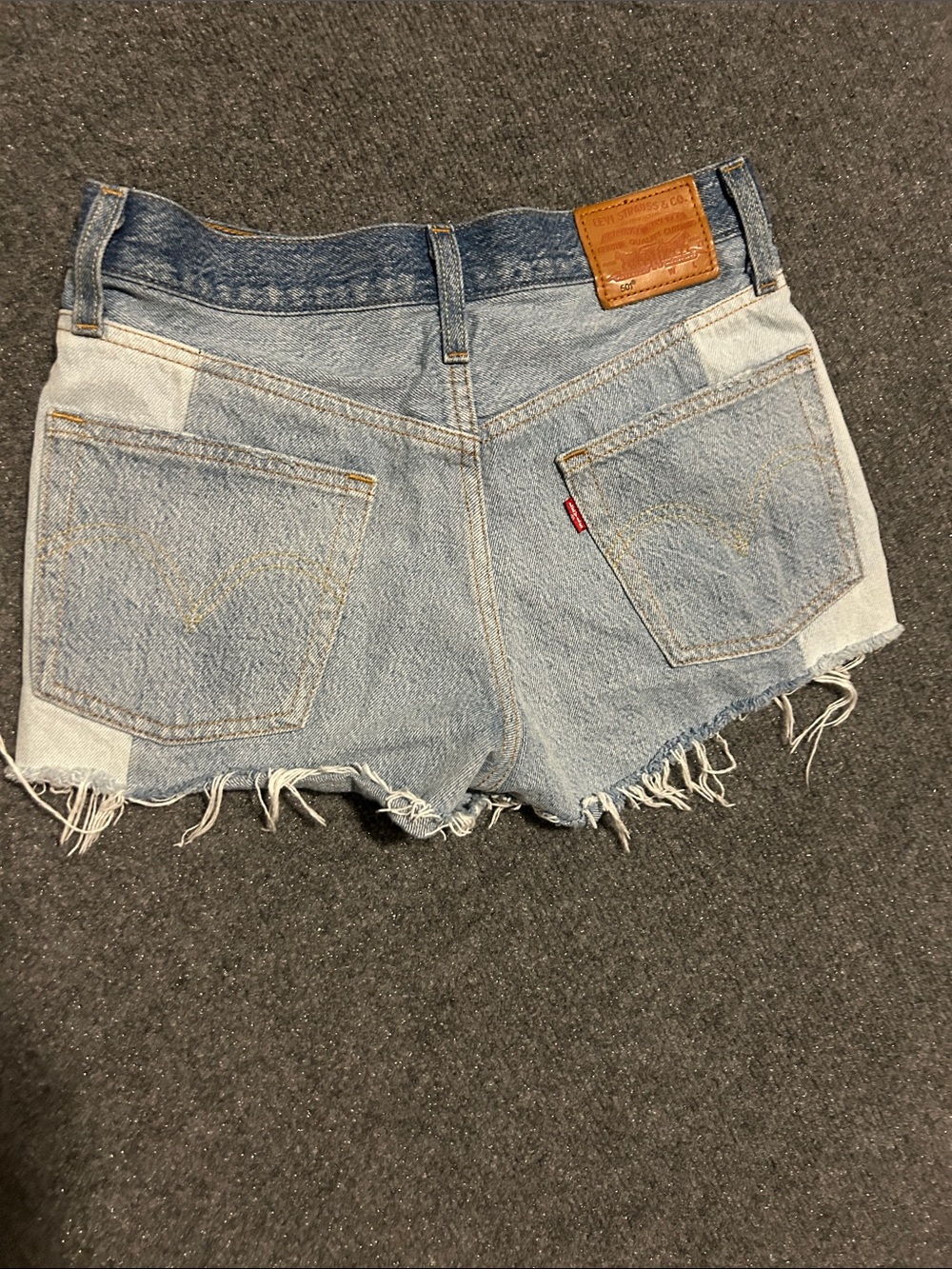 Levi's premium Two-Tone Blue Cutoff Denim Shorts - Picture 5 of 6
